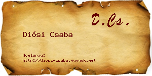 Diósi Csaba névjegykártya
