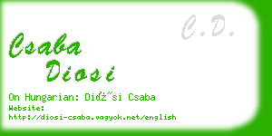 csaba diosi business card